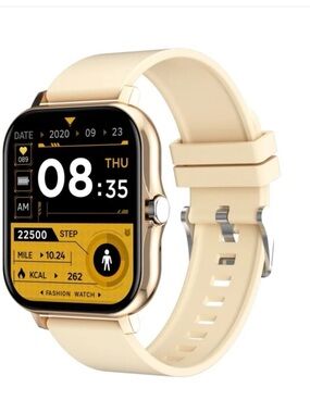 NIB Gold & Beige Y13 Bluetooth Multi-Function Smart Watch - New In Box